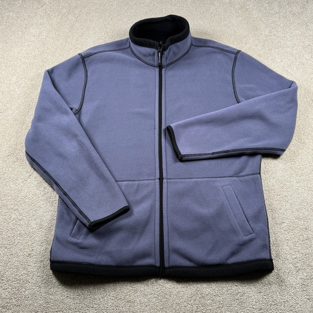 Baleno Womens Jacket Size XL‎ Purple Reversible Sherpa Fleece Mock Neck Full Zip